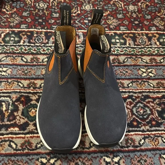 Blundstone 2147 Active Chelsea Boots Navy Burnt Orange | US M6.5 / W8.5 - Picture 5 of 8